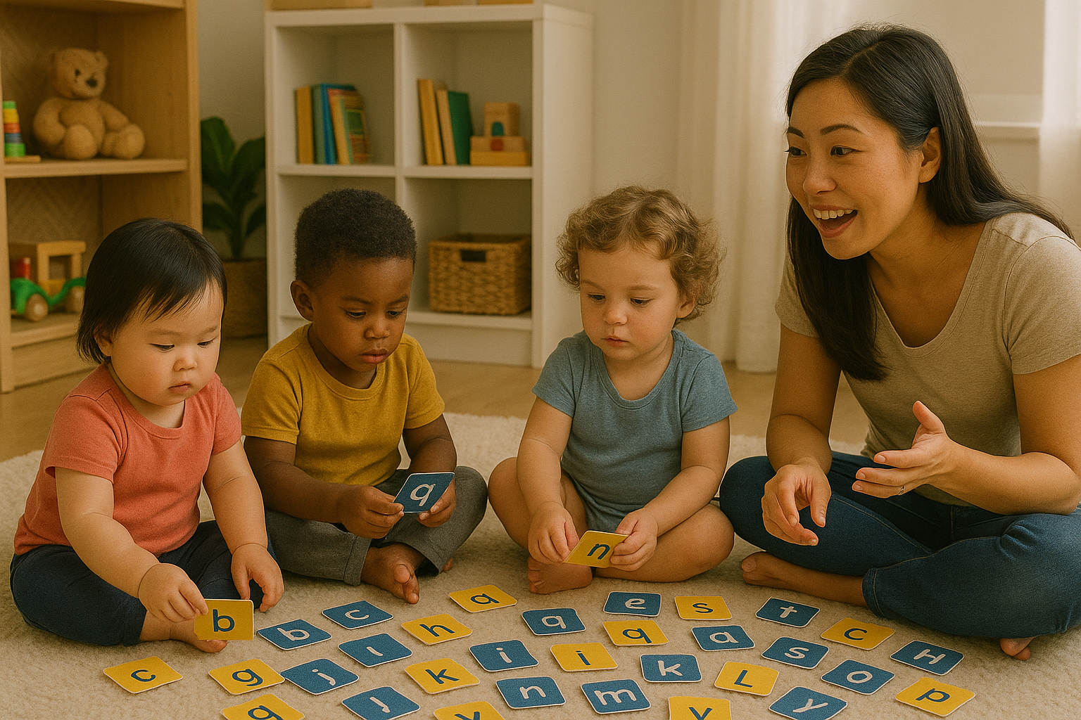 Alphabet memory matching cards