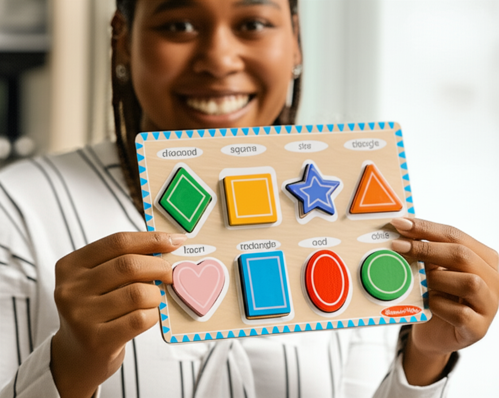 Melissa & Doug 8-Piece Wooden Shapes Puzzle - FSC Certified