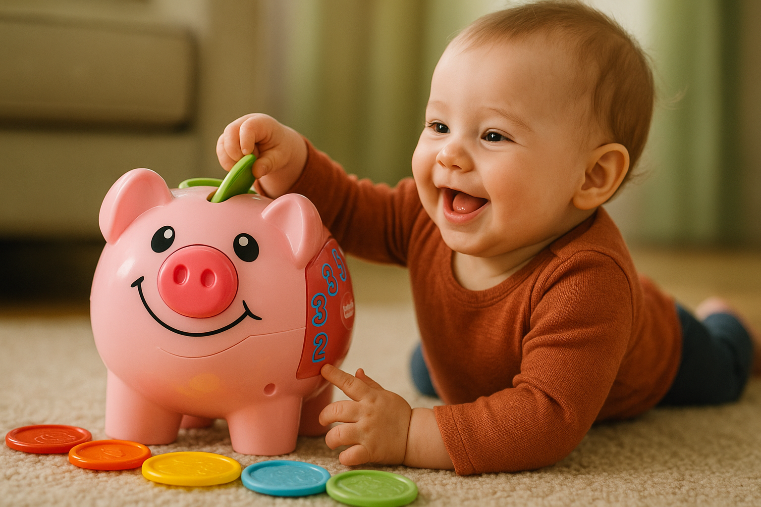 Fisher-Price Laugh & Learn Smart Stages Piggy Bank Toy