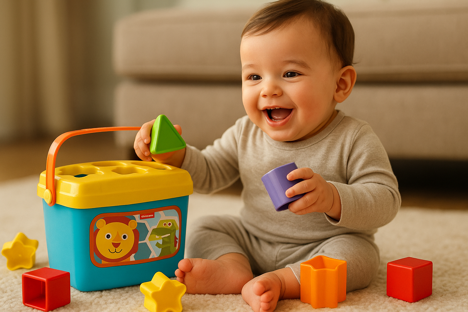 Fisher-Price Baby's First Stacking Toy - 10 Shape Blocks