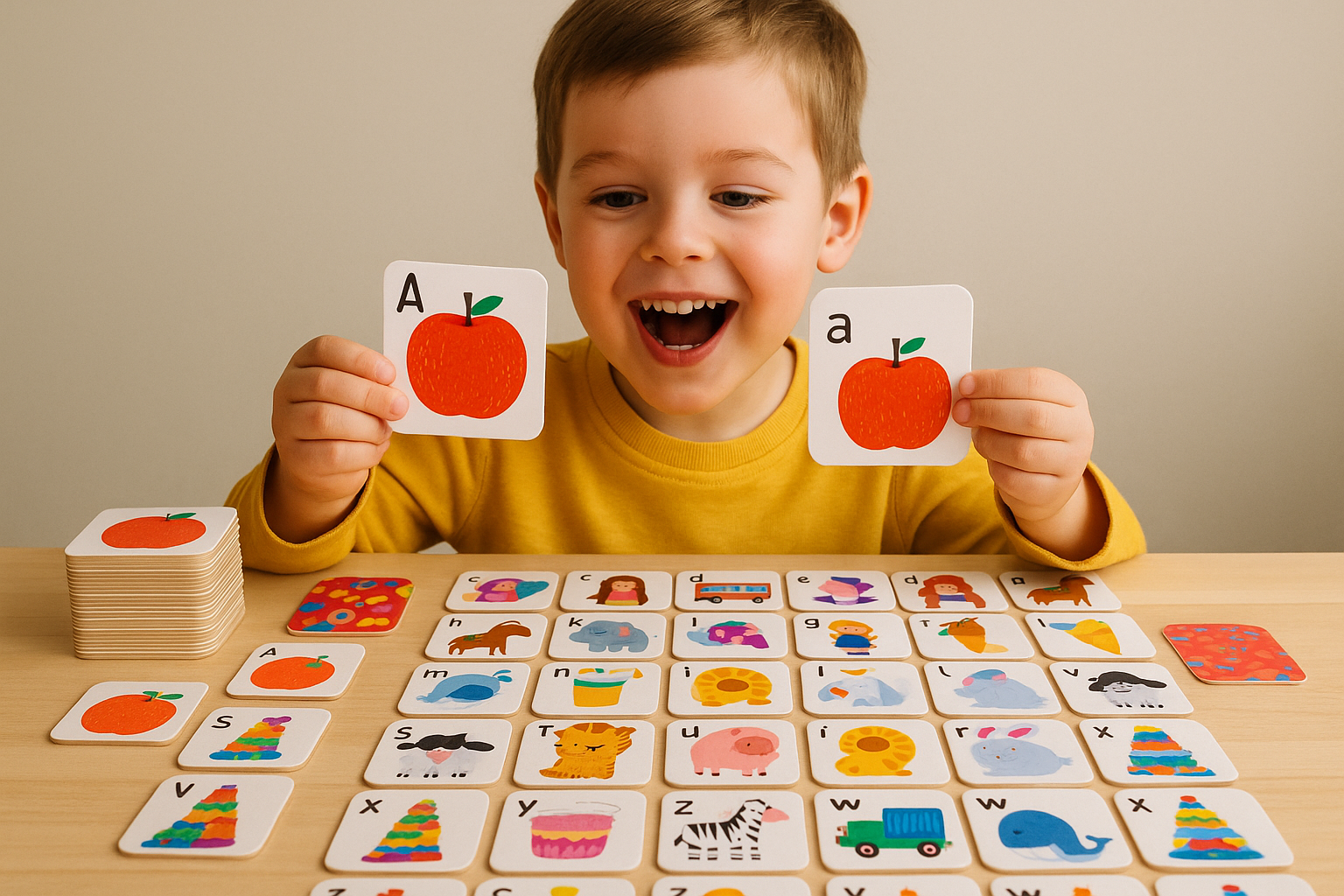 52 PCS Alphabet Memory Game: Upper & Lowercase Letters Match