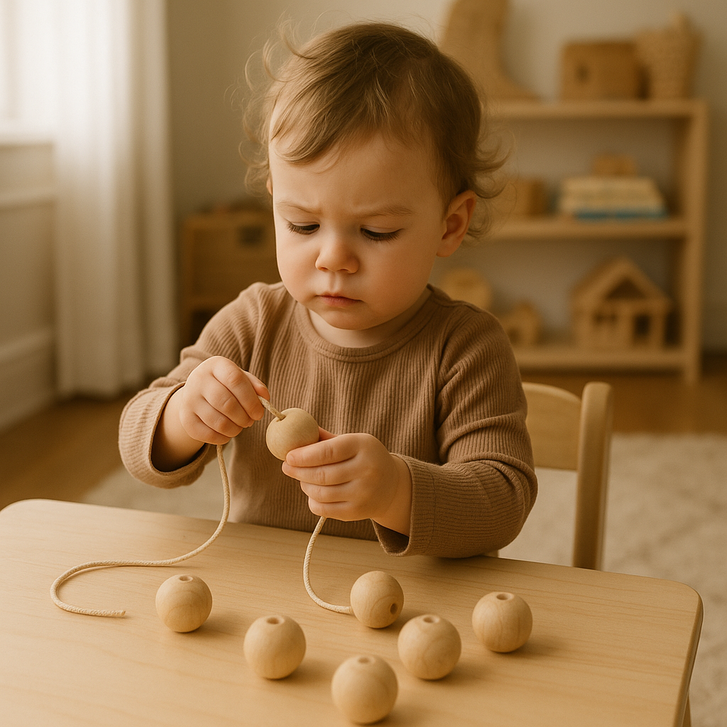 Building Bright Beginnings: The Power of Lacing Beads for Toddlers' Development – toddler threading colorful beads
