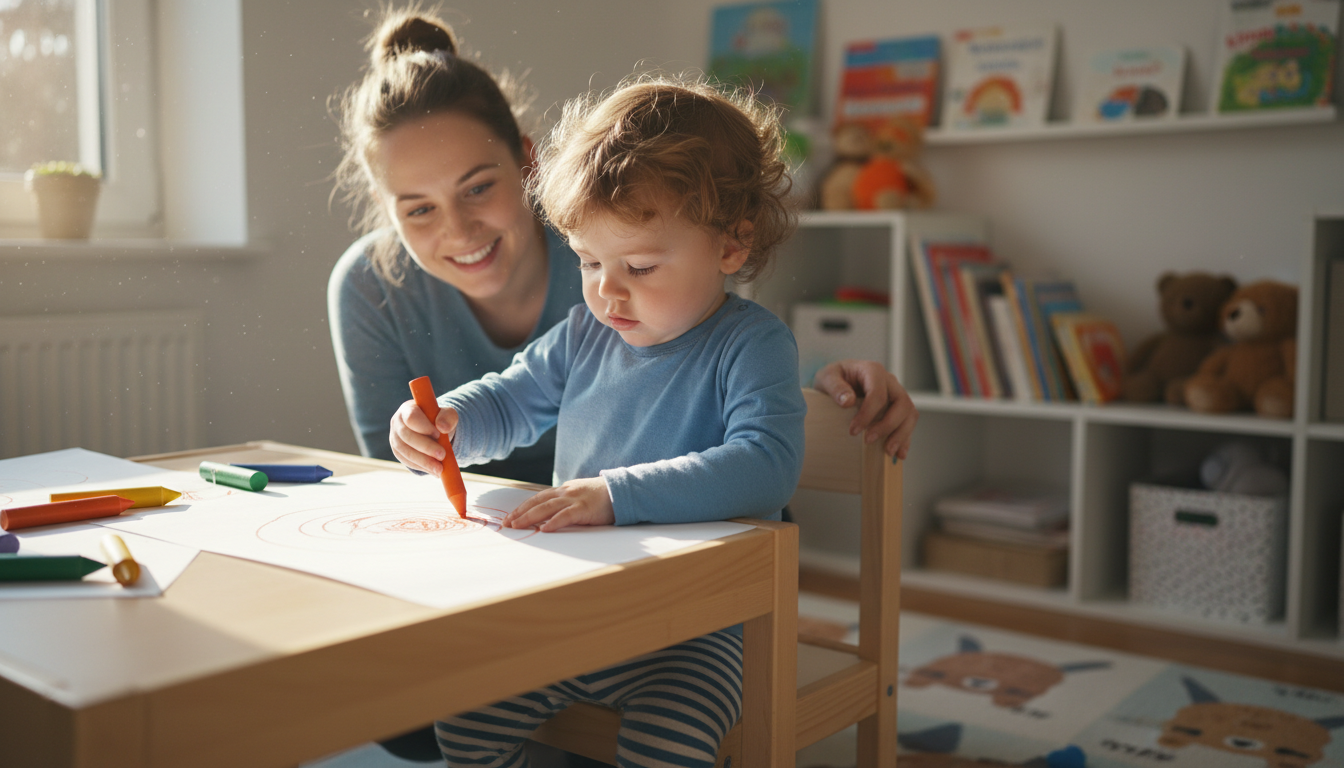 Why Early Developmental Skills Are Crucial for Toddlers and Preschoolers – toddler playing with doodle mat