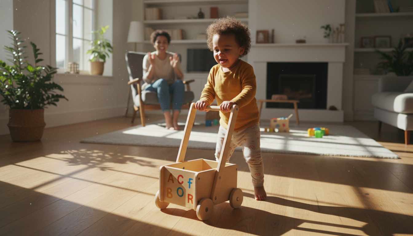 Why Toddler Push Toys Are a Fantastic Step Toward Walking and Learning toddler with push toy