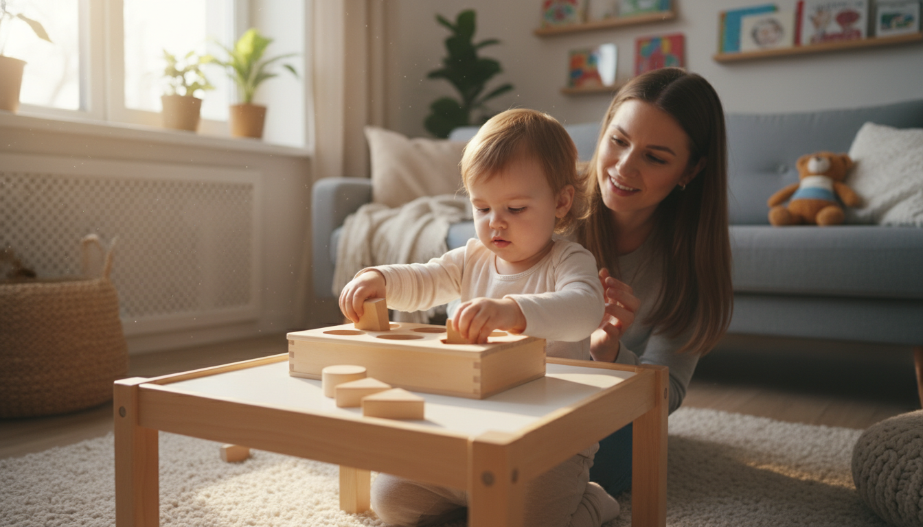 Why Developmental Skills Matter in Playtime toddler exploring switches and shapes