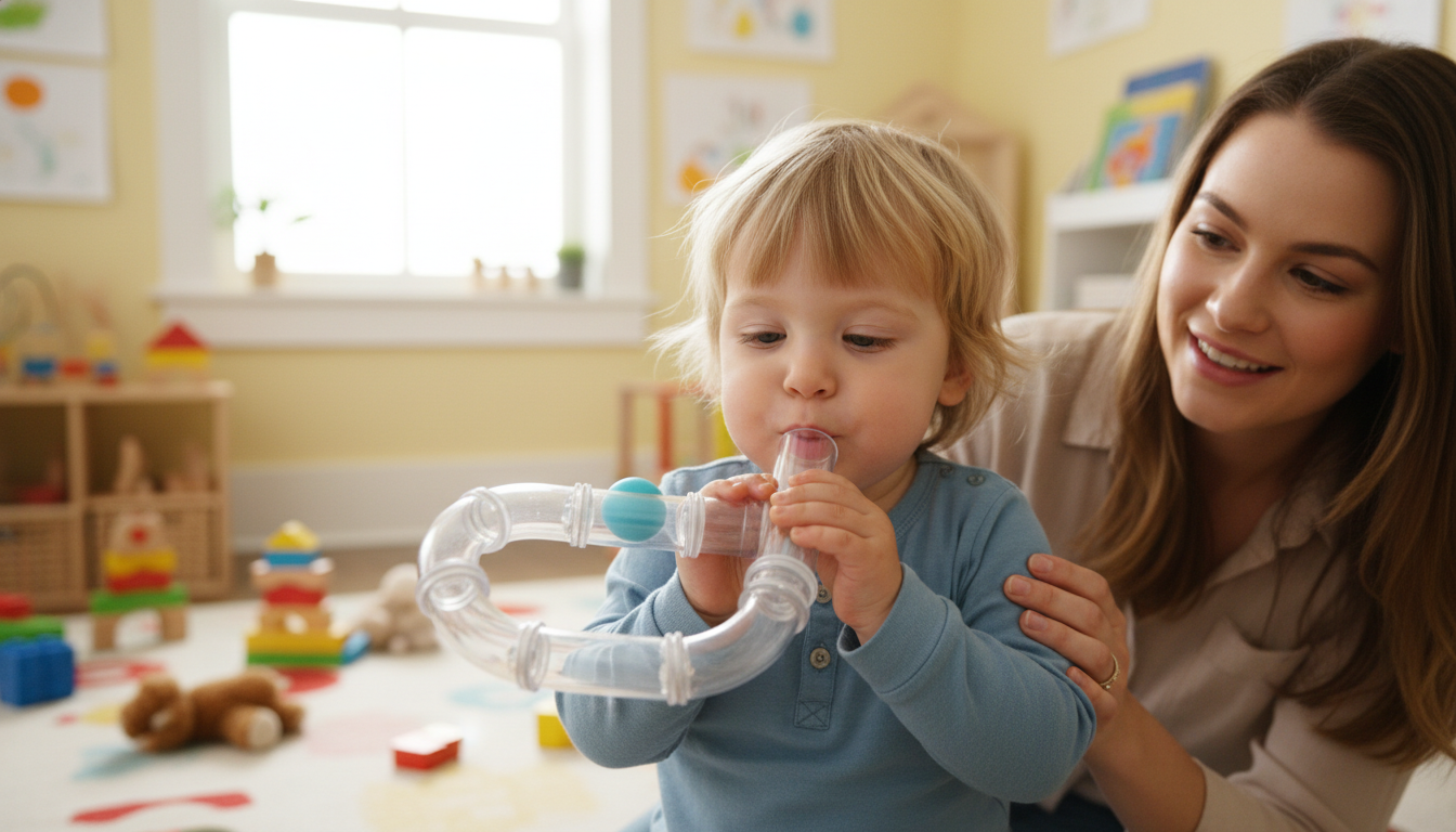 Exploring STEM Learning Through Play – toddler curiosity with airflow toys