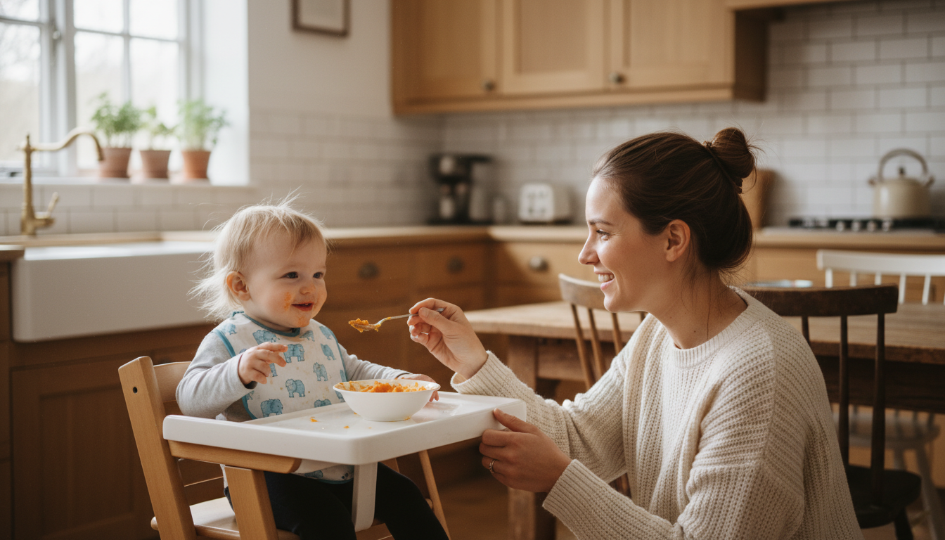 Why Choosing the Right Toddler Utensils Matters for Self-Feeding – toddler holding utensils