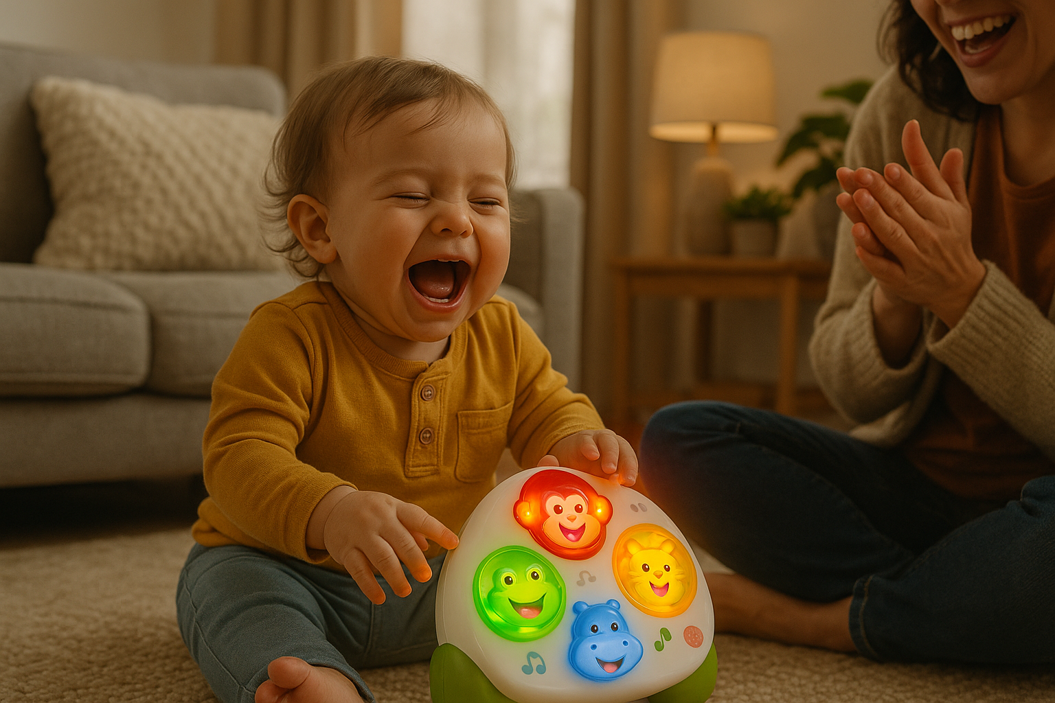Key Developmental Benefits of a Musical Piano Mat toddler playing colorful piano