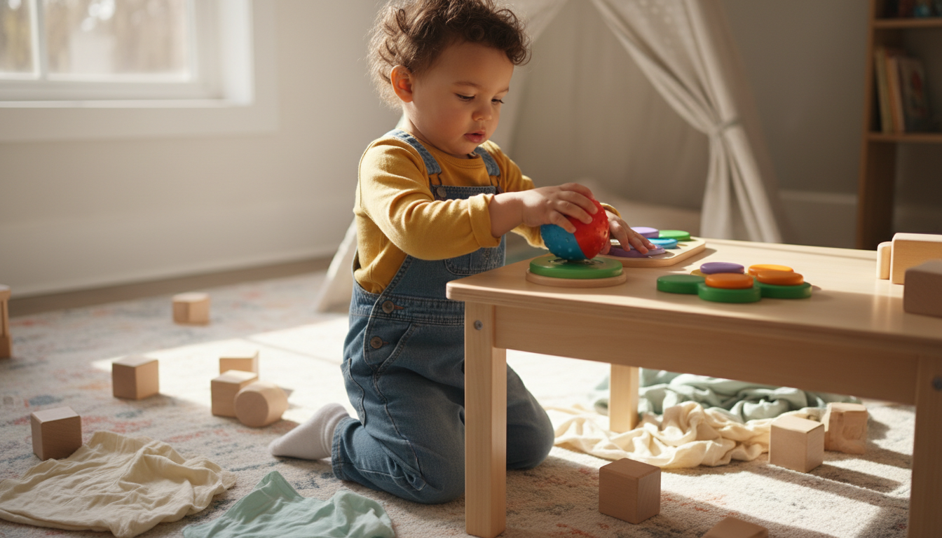 Developmental Benefits of Interactive Pop Up Animals Toys for Toddlers – toddler playing with pop up animals