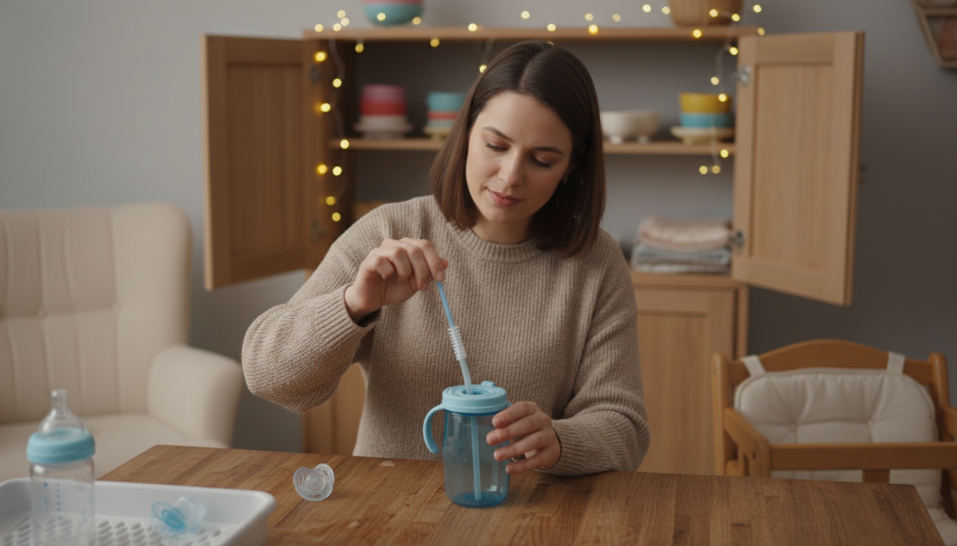 How Dr. Brown’s Baby's First Straw Training Cup Makes a Difference – baby holding cup