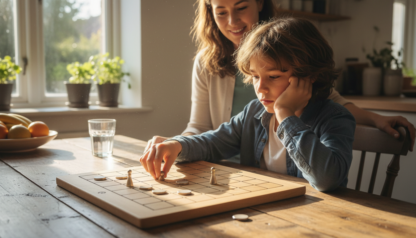 Developmental Benefits of Magnetic Family Games – hands playing with magnetic pieces