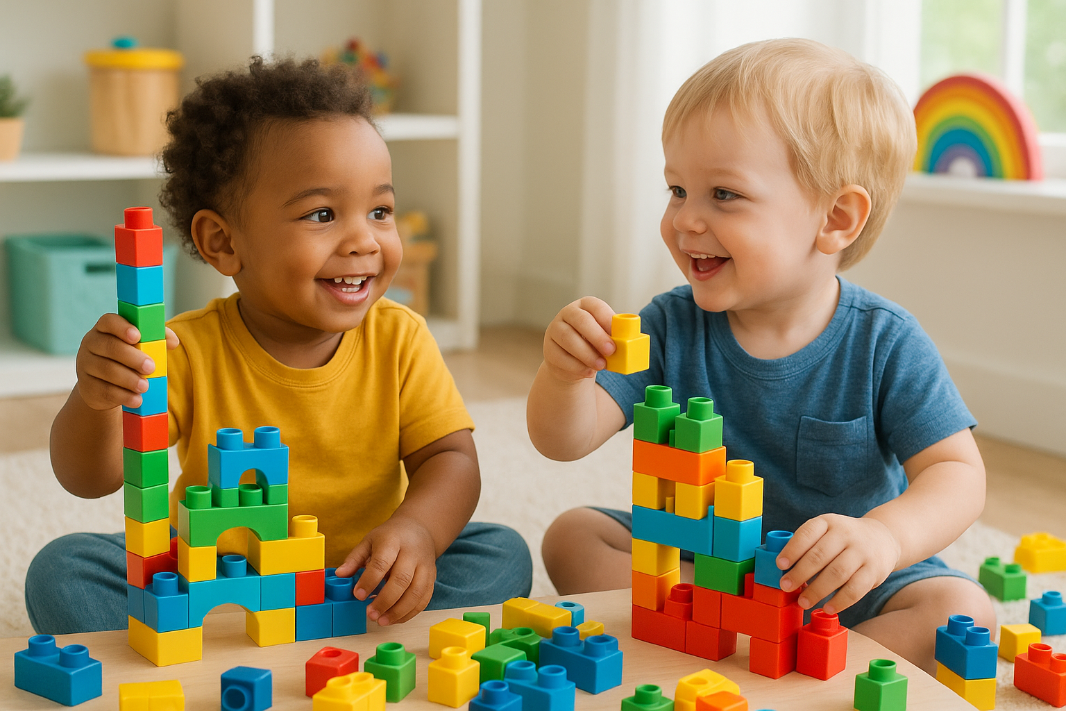 Spotlight on MEGA BLOKS First Builders 80-Piece Block Set colorful blocks and play