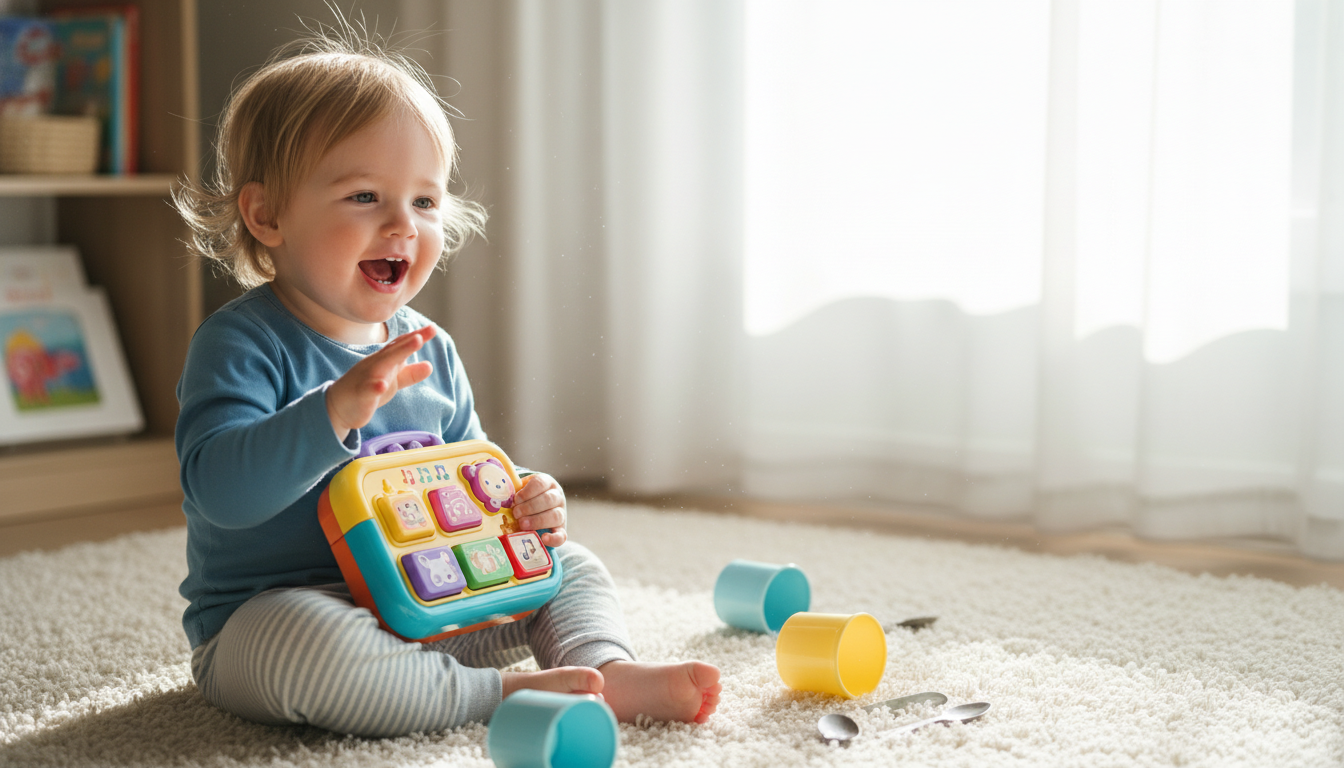 Meet the YEEBAY Interactive Pop Up Animals Toy with Music – colorful toy with animals