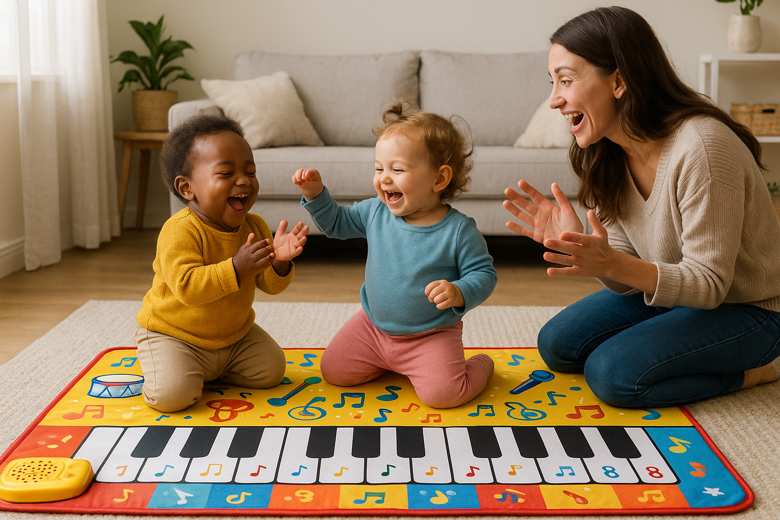 What Experts Say About Musical and Sensory Toys toddler exploring piano sounds