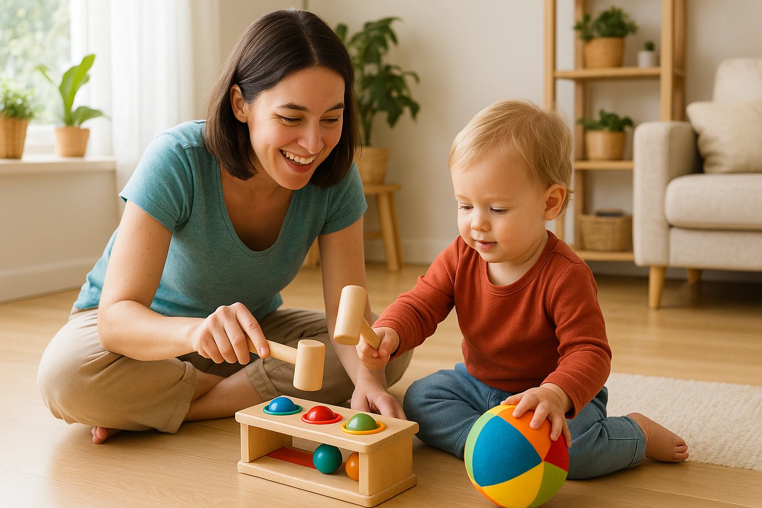 Spotlight on the Durable Pound A Ball Montessori Hammer Toy bright colorful toy