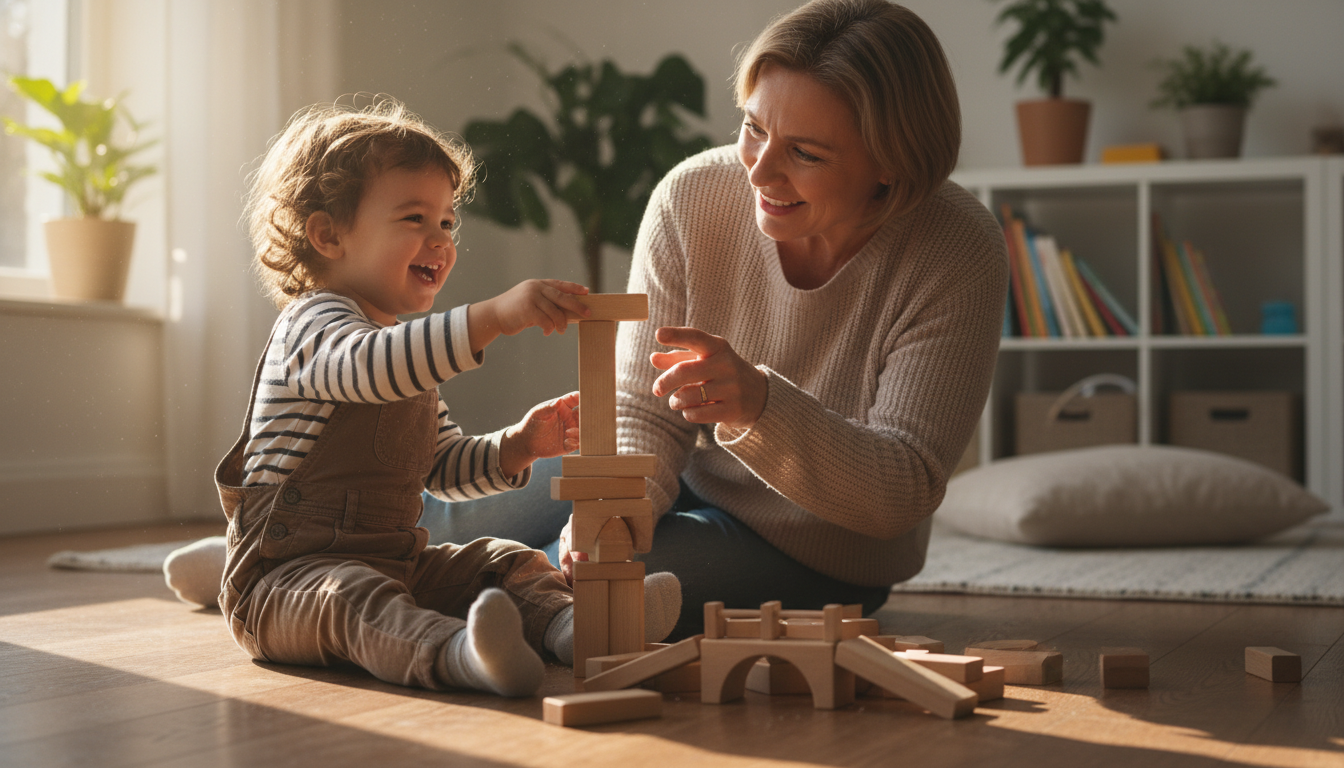 Tips for Choosing the Perfect Magnetic Pyramid STEM Toy – toddler building with magnetic pyramid