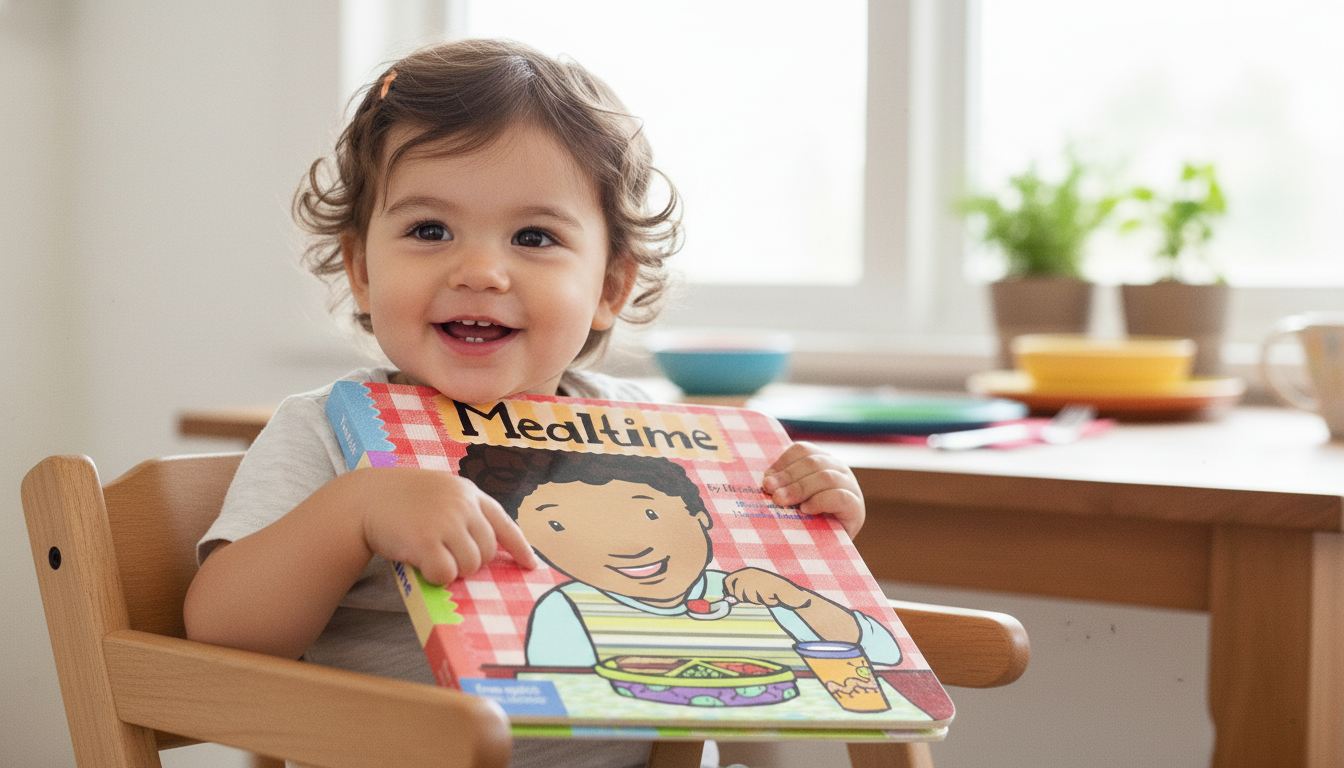 Mealtime Toddler Board Book for Healthy Eating Habits