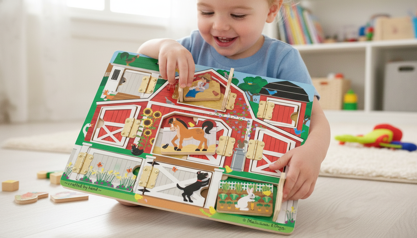 Melissa & Doug Hide and Seek Farm Magnetic Puzzle