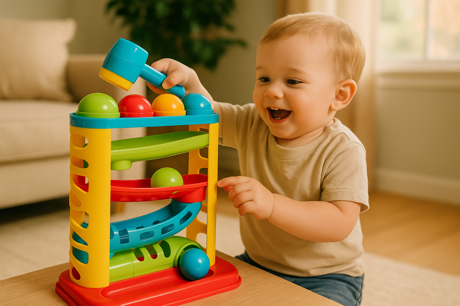 Durable Pound A Ball Montessori Hammer Toy