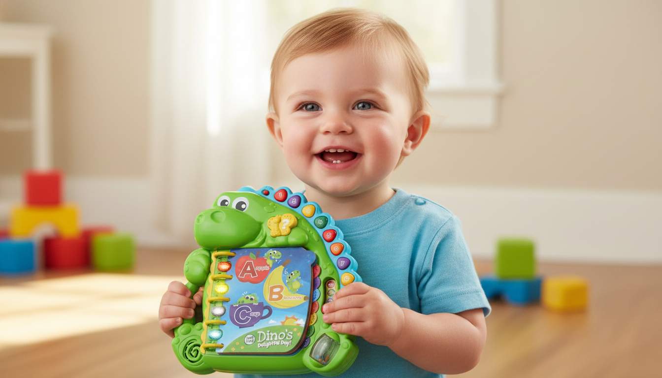 LeapFrog Dino's Delightful Day Alphabet Book Green