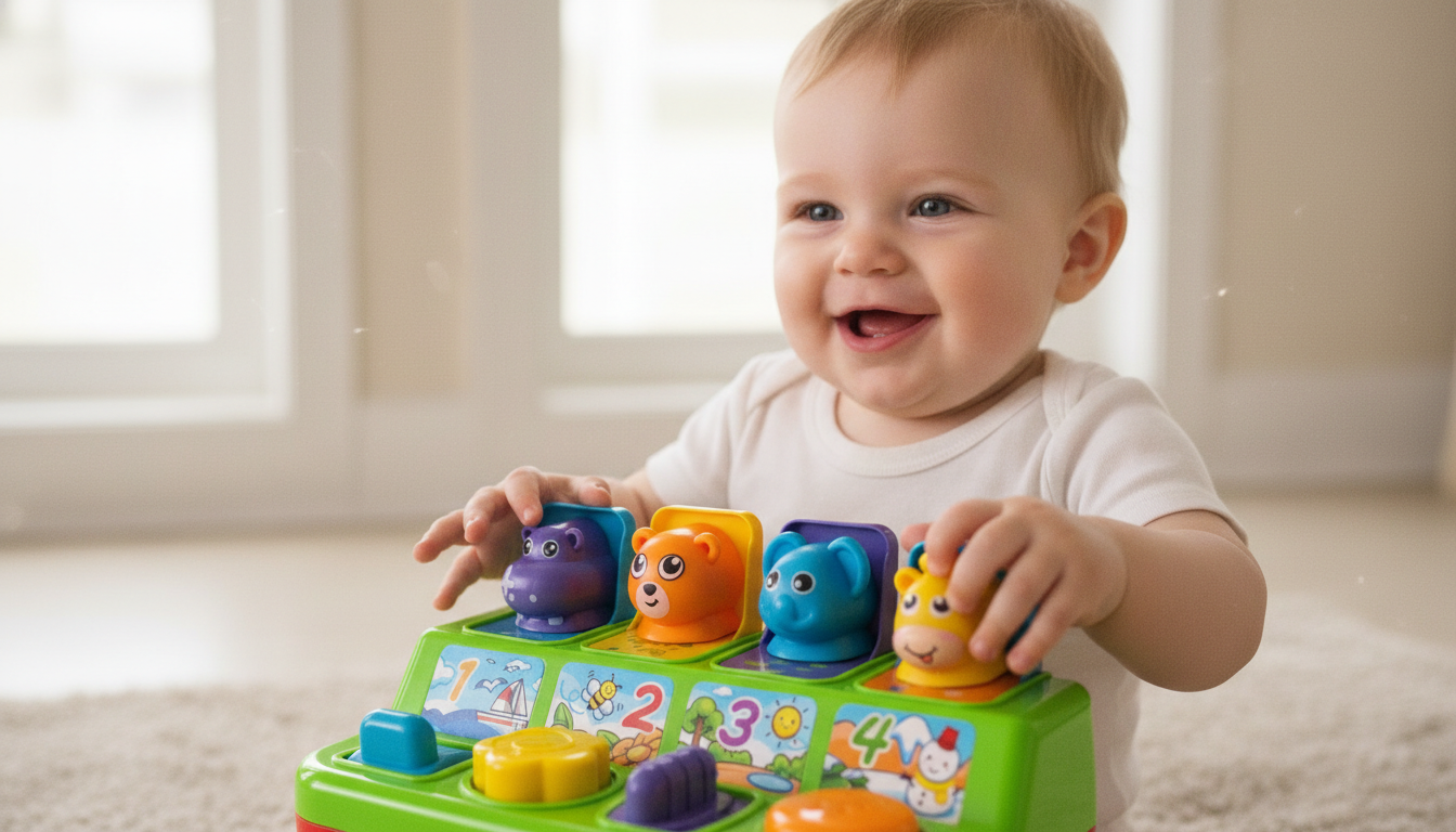 YEEBAY Interactive Pop Up Animals Toy with Music