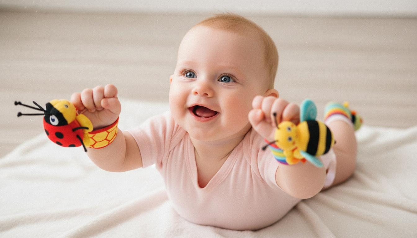 Infinno Baby Wrist Rattle Socks and Foot Finder Set