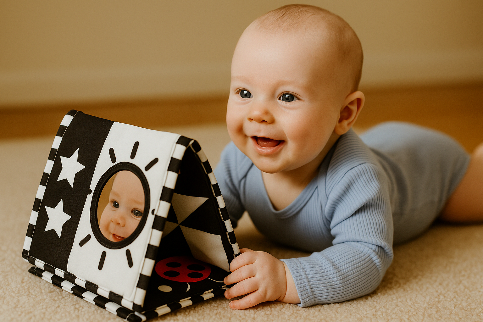 URMYWO Black and White High Contrast Baby Book