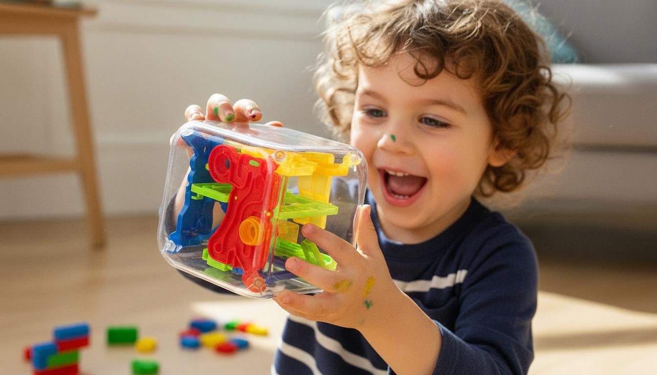 3 Otters 3D Maze Cube Puzzle for Kids