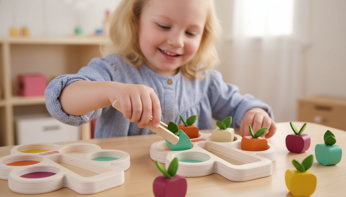 Fisher-Price Montessori Wooden Sorting Tree Toy