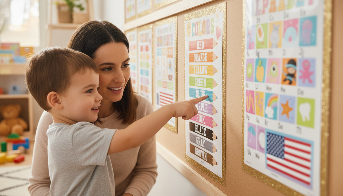 Hadley Designs 16 Educational Posters for Toddlers